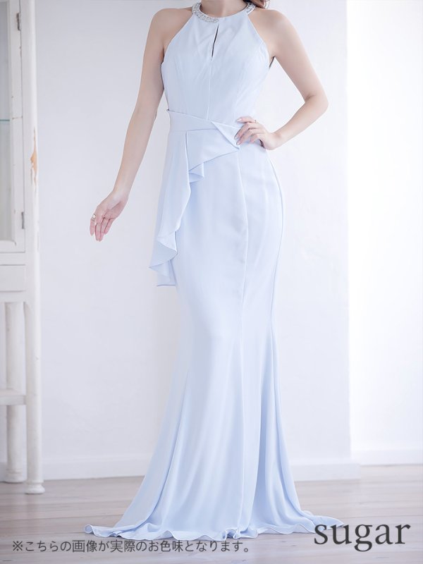 画像5: 【Lip line/リップライン】ワンカラー/ハイネック/マーメイド/ロングドレス /キャバドレスlong[HC03]