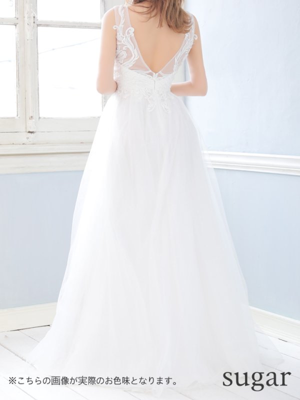 画像5: 【Lip line/リップライン】ラメ/ 刺繍レース/ ノースリーブ/ チュール/ Aライン/ ロングドレス/ キャバドレスlong[OF05]