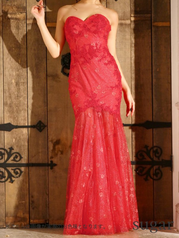 画像5: 【Lip line/リップライン】ベア/刺繍/マーメイド/ロング/ロングドレス /キャバドレス long[HC03]