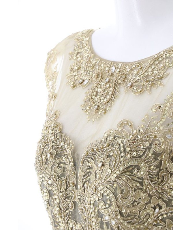 画像4: 【Lip line/リップライン】切り替えデザイン/ レース刺繍/ ビジュー/ ラメ/ Aライン/ ロングドレス/ キャバドレス long[HC03]