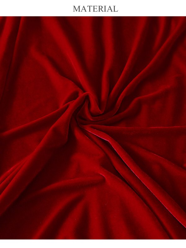 画像9: 【Lip line/リップライン】ベロア/刺繍/スリット/ロング/ロングドレス /キャバドレス long[HC03]