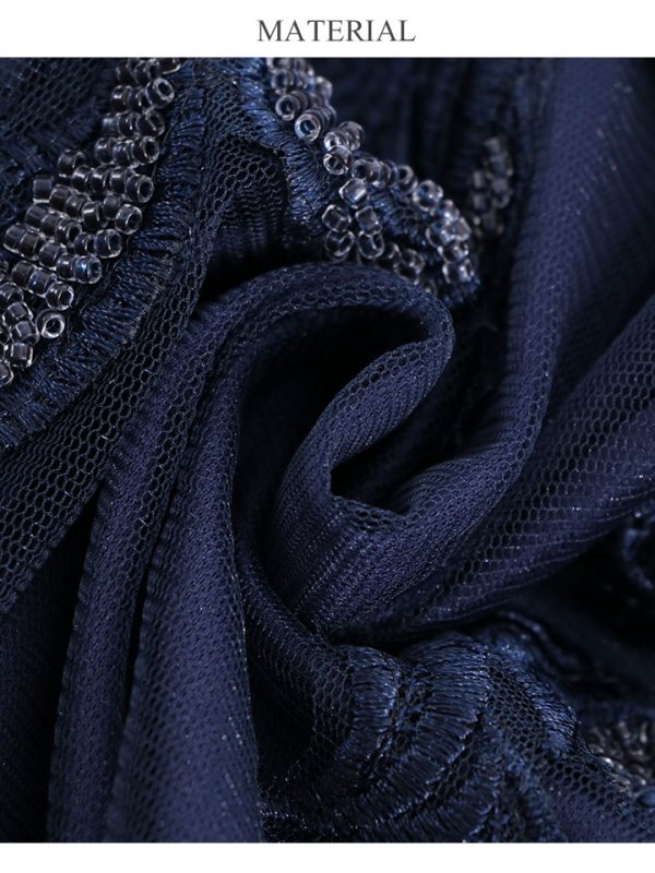 画像17: Lサイズあり【Lip line/リップライン】デザイン刺繍レース/ ノースリーブ/ メッシュ切り替え/ タイト/ ロングドレス/ キャバドレス long[HC03]