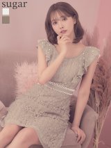 Lサイズあり【DEA. by ROBE de FLEURS/ディアバイローブドフルール】パール/ フリル/レース / タイト/ ミニドレス/ キャバドレス[OF2]