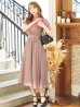 画像18: Lサイズあり【DEA. by ROBE de FLEURS/ディアバイローブドフルール】チュールxレースブラウスセット/ パフスリーブ/ キャミソール/ フレア/ ミモレ丈/ ワンピース/ キャバドレス[OF2]