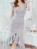 画像36: Lサイズあり【DEA. by ROBE de FLEURS/ディアバイローブドフルール】マーメイド/ フリル/ バストカット/ ワンピース/ ミディアムドレス/ キャバドレス[OF2]
