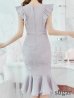 画像37: Lサイズあり【DEA. by ROBE de FLEURS/ディアバイローブドフルール】マーメイド/ フリル/ バストカット/ ワンピース/ ミディアムドレス/ キャバドレス[OF2]