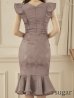 画像9: Lサイズあり【DEA. by ROBE de FLEURS/ディアバイローブドフルール】マーメイド/ フリル/ バストカット/ ワンピース/ ミディアムドレス/ キャバドレス[OF2]
