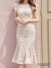 画像9: Lサイズあり【DEA. by ROBE de FLEURS/ディアバイローブドフルール】マーメイド/ フローラルレース/ ミディアム丈/ キャバドレス[OF2]