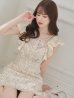画像3: Lサイズあり【DEA. by ROBE de FLEURS/ディアバイローブドフルール】ワンピース/ 総レース/ パール/ フリル袖/ 袖あり/ 膝丈/ フレア/ミディアム/ キャバドレス[OF2]