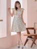 画像4: Lサイズあり【DEA. by ROBE de FLEURS/ディアバイローブドフルール】ワンピース/ 総レース/ パール/ フリル袖/ 袖あり/ 膝丈/ ミディアム/ キャバドレス[OF2]
