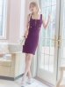 画像32: XS-Lサイズあり☆【DEA. by ROBE de FLEURS/ディアバイローブドフルール】ジップ/ ZIP/ ワッフル/ ノースリーブ/ タイト/ ミディアム丈/ キャバドレス[OF2]