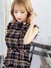 画像7: 門りょうちゃん着用Lサイズあり【DEA.by ROBE de FLEURS/ディアバイローブドフルール】ノースリーブ/ ツイード/ フリンジ/ タイト/ ミディアム丈/ ワンピース/ キャバドレス[OF2]