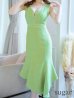 画像8: XS-Lサイズあり【DEA.by ROBE de FLEURS/ディアバイローブドフルール】スプリングツイード/ マーメイド/ アシンメトリー裾/ ジップ/ タイト/ ミディアム丈/ ワンピース/ キャバドレス[OF2]