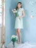 画像2: XS-Lサイズあり【DEA. by ROBE de FLEURS/ディアバイローブドフルール】ジッパー/ 襟付き/ 半袖/ 袖あり/ スプリングツイード/ タイト/ ミニドレス/ キャバドレス[OF2] (2)