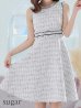 画像17: Lサイズあり【DEA. by ROBE de FLEURS/ディアバイローブドフルール】スプリングツイード/ フレア/ ミディ丈/ ひざ丈/ ミディアムドレス/ ワンピース/ キャバドレス[OF2]