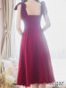 画像25: Lサイズあり【DEA.by ROBE de FLEURS/ディアバイローブドフルール】ショルダーリボン/ チュール/ フレア/ Aライン/ ストレッチ/ ミディアム丈/ ワンピース/ キャバドレス[OF2]