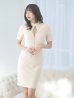画像33: Lサイズあり【DEA. by ROBE de FLEURS/ディアバイローブドフルール】ベルト/ ジッパー/ 袖付き/ 半袖/ シンプル/ レディ/ ワンピース/ ミモレ丈/ マキシ丈/ ミディアムドレス/ キャバドレス[OF2]