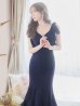 画像16: Lサイズあり【DEA. by ROBE de FLEURS/ディアバイローブドフルール】ショルダーリボン/ マーメイド/ ノースリーブ/ ワンカラー/ ミモレ丈/ ミディアムドレス/ キャバドレス[OF2]