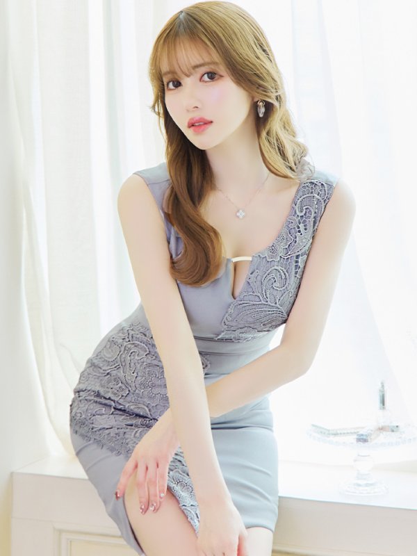 画像22: Lサイズあり【DEA./ディア】ケミカルレース/ アシンメトリー/ ミディアム丈/ 膝丈/ タイト/ ミニドレス/ ミディアムドレス/ キャバドレス【OF08】