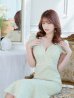 画像6: Lサイズあり【DEA.by ROBE de FLEURS/ディアバイローブドフルール】フロントジッパー/ パフスリーブ/ ミディアム丈/ ワンピース/ キャバドレス[OF2]