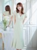 画像7: Lサイズあり【DEA.by ROBE de FLEURS/ディアバイローブドフルール】フロントジッパー/ パフスリーブ/ ミディアム丈/ ワンピース/ キャバドレス[OF2]