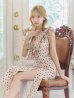 画像6: Lサイズあり【DEA. by ROBE de FLEURS/ディアバイローブドフルール】フリル/ リボン/ ドット/ マーメイド/ ミモレ丈/ ミディアムドレス/ キャバドレス[OF2]