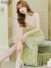 画像23: Lサイズあり【DEA.by ROBE de FLEURS/ディアバイローブドフルール】マーメイド/ フローラル/ バストジップ/ フリル/ テールカット/ ミディアムドレス/ キャバドレス[OF2]