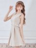 画像17: Lサイズあり【DEA. by ROBE de FLEURS/ディアバイローブドフルール】ワンカラー/ ノースリーブ/ ベルト付き/ プリーツ/ フレア/ ワンピース/ ミニドレス/ キャバドレス[OF2]