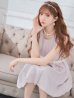 画像8: Lサイズあり【DEA. by ROBE de FLEURS/ディアバイローブドフルール】ワンカラー/ ノースリーブ/ ベルト付き/ プリーツ/ フレア/ ワンピース/ ミニドレス/ キャバドレス[OF2]