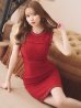 画像5: Lサイズあり【DEA.by ROBE de FLEURS/ディアバイローブドフルール】シンプル/ ツイード/ ゴールドチェーン/ ノースリーブ/ ワンカラー/ タイト/ ミニドレス/ キャバドレス[OF2]