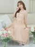 画像11: Lサイズあり【DEA.by ROBE de FLEURS/ディアバイローブドフルール】チェック/ オーガンジー/ バストカット/ フレア/ ワンピース/ ミモレ丈/ ロングドレス/ キャバドレス long[OF2]