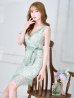 画像5: Lサイズあり【DEA. by ROBE de FLEURS/ディアバイローブドフルール】フラワーモチーフ/ リボンベルト/ 総レース/ ノースリーブ/ 膝丈/ タイト/ ミディアムドレス/ キャバドレス[OF2]
