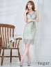 画像7: Lサイズあり【DEA. by ROBE de FLEURS/ディアバイローブドフルール】フラワーモチーフ/ リボンベルト/ 総レース/ ノースリーブ/ 膝丈/ タイト/ ミディアムドレス/ キャバドレス[OF2]