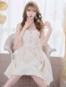 画像5: Lサイズあり【DEA. by ROBE de FLEURS/ディアバイローブドフルール】サマーツイード/ ビスチェ/ ノースリーブ/ ベルト付き/ 膝丈/ フレア/ ワンピース/ ミディアムドレス/ キャバドレス[OF2]