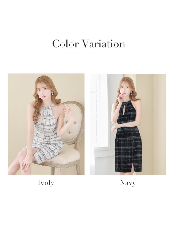 画像29: Lサイズあり【DEA./ディア】チェックツイード/ アメスリ/ バストカット/ タイト/ ミニドレス/ キャバドレス【OF08】