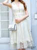 画像11: XS-Lサイズあり【DEA.by ROBE de FLEURS/ディアバイローブドフルール】裾レース/ ノースリーブ/ サマーツイード/ フレア/ ミディアムドレス/ キャバドレス[OF2]