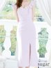 画像20: Lサイズあり【DEA. by ROBE de FLEURS/ディアバイローブドフルール】肩フリル/ ダブルボタン/ スリット/ ミモレ丈/ ミディアムドレス/ キャバドレス[OF2]