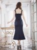 画像9: Lサイズあり【DEA.by ROBE de FLEURS/ディアバイローブドフルール】フロントボタン/ ノースリーブ/ シンプル/ サテン/ ロングドレス/ キャバドレス long[OF2]