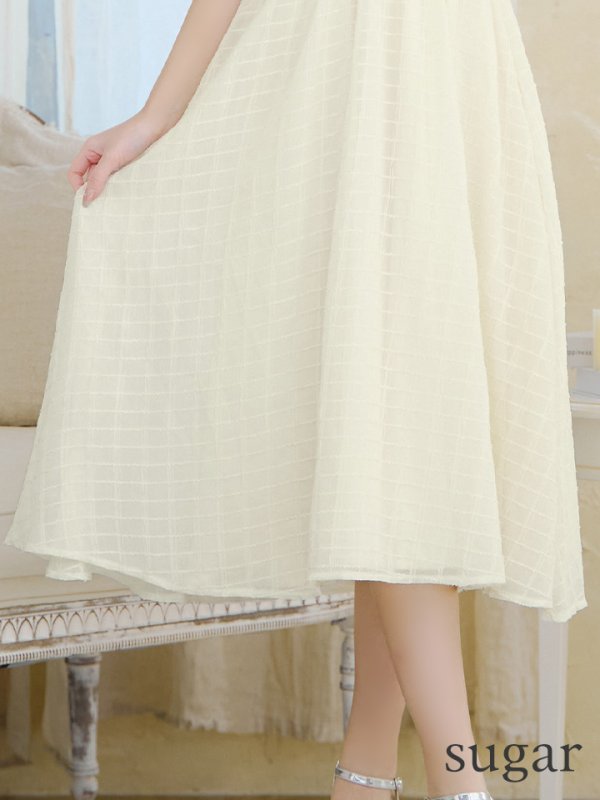 画像11: Lサイズあり【DEA./ディア】ホルターリボン取り外し可能/ バストジップ/ 刺繍レース/ フレア/ ワンピース/ ミモレ丈/ ミディアムドレス/ キャバドレス long【OF08】