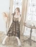 画像5: Lサイズあり【DEA. by ROBE de FLEURS/ディアバイローブドフルール】チュールチェック/ リボンショルダー/ ノースリーブ/ Aライン/ フレア/ ミモレ丈/ ワンピース/ ミディアムドレス/ キャバドレス[OF2]