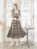 画像8: Lサイズあり【DEA. by ROBE de FLEURS/ディアバイローブドフルール】チュールチェック/ リボンショルダー/ ノースリーブ/ Aライン/ フレア/ ミモレ丈/ ワンピース/ ミディアムドレス/ キャバドレス[OF2]