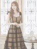 画像9: Lサイズあり【DEA. by ROBE de FLEURS/ディアバイローブドフルール】チュールチェック/ リボンショルダー/ ノースリーブ/ Aライン/ フレア/ ミモレ丈/ ワンピース/ ミディアムドレス/ キャバドレス[OF2]
