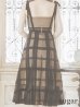 画像12: Lサイズあり【DEA. by ROBE de FLEURS/ディアバイローブドフルール】チュールチェック/ リボンショルダー/ ノースリーブ/ Aライン/ フレア/ ミモレ丈/ ワンピース/ ミディアムドレス/ キャバドレス[OF2]