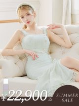 【サマーセール開催中！! 】Lサイズあり【DEA./ディア】スプリングツイード/ ノースリーブ/ セットアップ/ レース/ ミモレ丈/ Aライン/ ミディアムドレス/ キャバドレス【OF08】