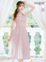 【予約商品/4月中旬入発送予定】Lサイズあり【DEA. by ROBE de FLEURS/ディアバイローブドフルール】バストオープンカット/ ウエストスリット/ チェック/ フレア/ ロング/ ミディアムドレス/ キャバドレス