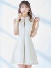 画像2: Lサイズあり【DEA.by ROBE de FLEURS/ディアバイローブドフルール】センタージップ/ シンプル/ ノースリーブ/ レディ/ フレア/ ミニドレス/ キャバドレス[OF2] (2)