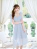 画像29: XS-Lサイズあり【DEA. by ROBE de FLEURS/ディアバイローブドフルール】肩リボン/ チェック柄/ オーガンジー/ フレア/ ロング/ キャミ/ ミディアムドレス/ キャバドレス[OF2]