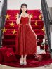 画像7: Lサイズあり【DEA.by ROBE de FLEURS/ディアバイローブドフルール】チュールチェック/ ベルトデザイン/ キャミ/ フレア/ ミモレ丈/ ミディアムドレス/ キャバドレス[OF2]