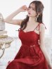 画像16: Lサイズあり【DEA.by ROBE de FLEURS/ディアバイローブドフルール】チュールチェック/ ベルトデザイン/ キャミ/ フレア/ ミモレ丈/ ミディアムドレス/ キャバドレス[OF2]