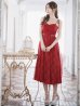 画像19: Lサイズあり【DEA.by ROBE de FLEURS/ディアバイローブドフルール】チュールチェック/ ベルトデザイン/ キャミ/ フレア/ ミモレ丈/ ミディアムドレス/ キャバドレス[OF2]